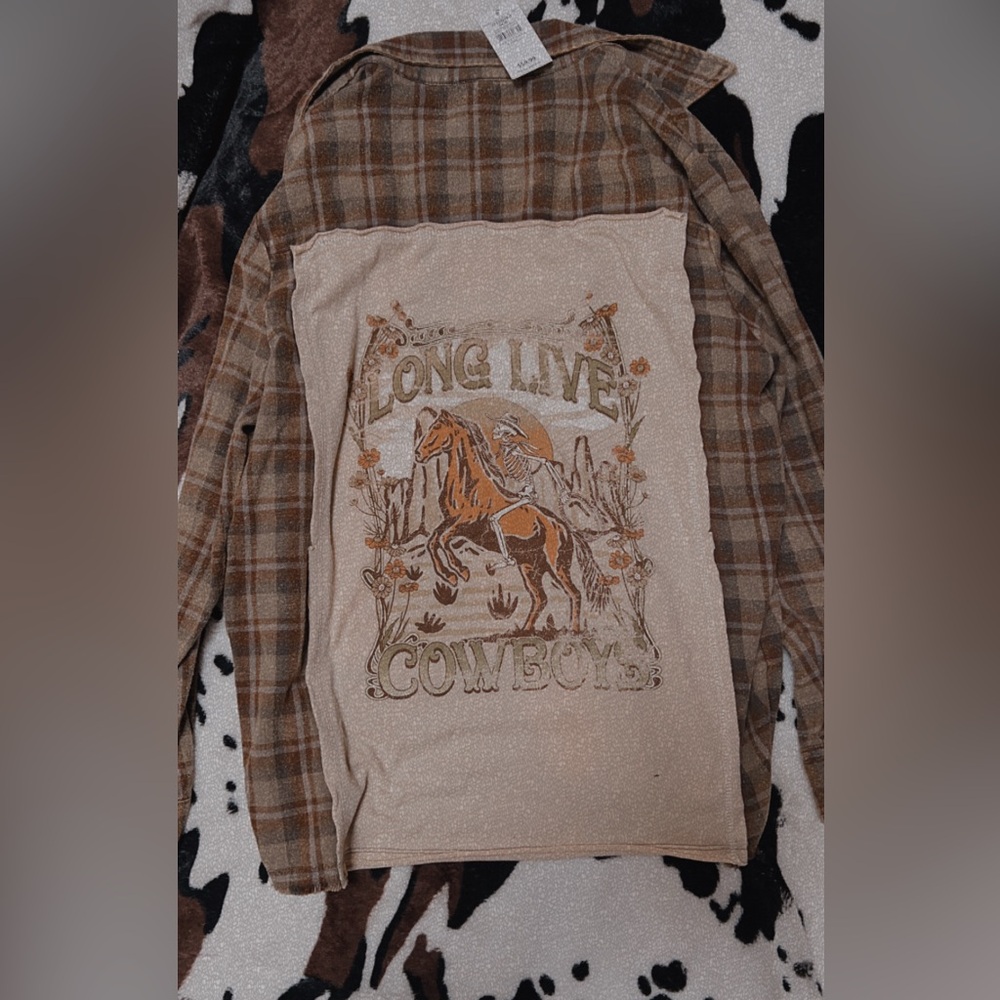 NWT long live cowgirls flannel from buckle!